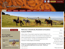 Tablet Screenshot of kimshorsetraining.com